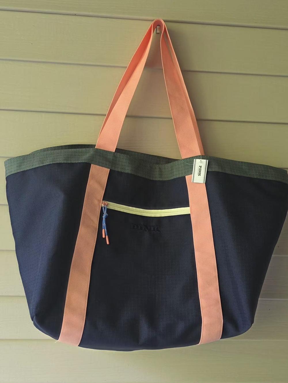 NEW Victoria's Secret Pink Navy Large Weekender Tote Bag